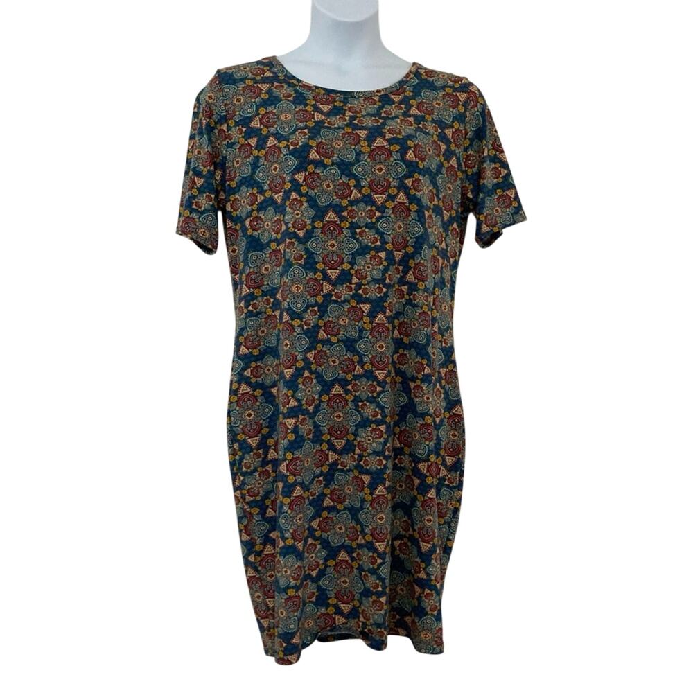 NWOT LuLaRoe Julia dress 3XL 3X tribal Aztec Paisley colorful bodycon comfy